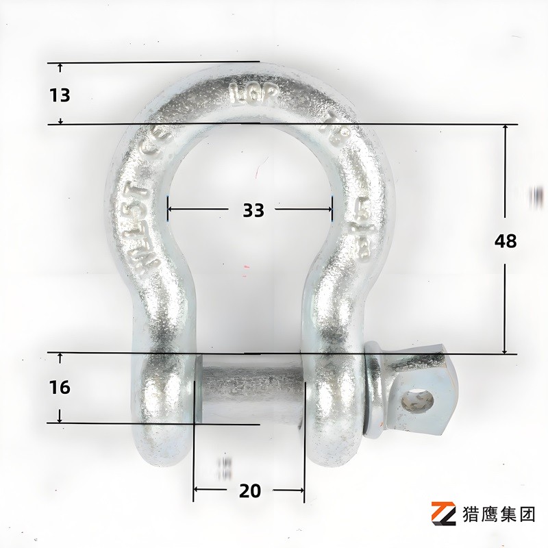 T8級(jí)D型卸扣規(guī)格型號(hào)尺寸一覽表